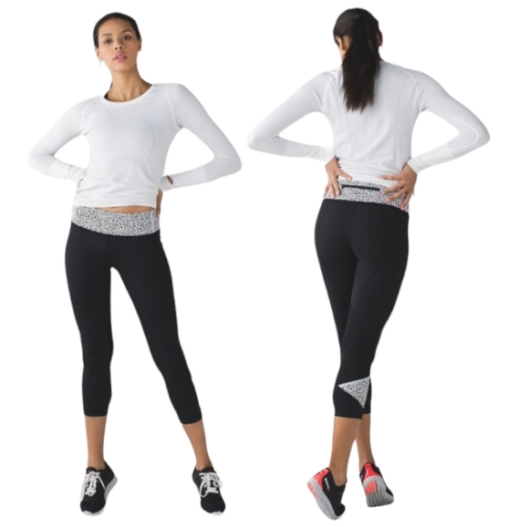 Lululemon Pace Rival Crops - Size 2 Running Crops - Picture 1 of 10